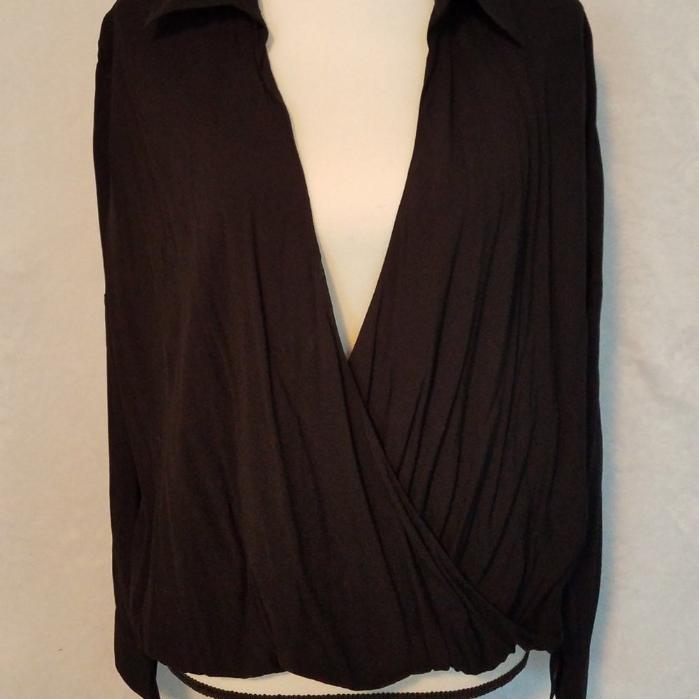 NWOT True Religion Black Plunging Top